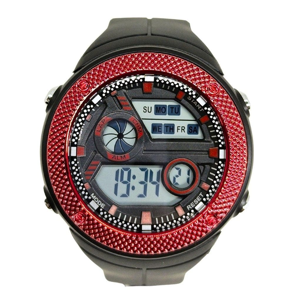 Relógio Masculino Onix Digital It-89820183 Preto E Vermelho