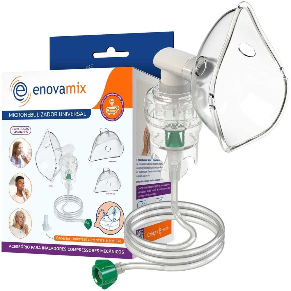 Micronebulizador Universal Inalação 3 Máscaras Transparente