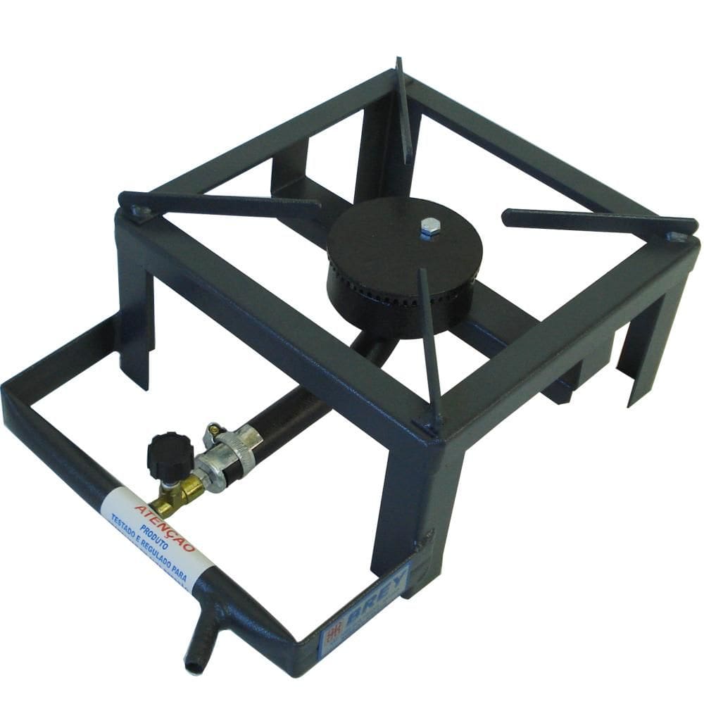 Fogão 1 Bocas Metal Brey Alta Pressão Preto - Fe-01c