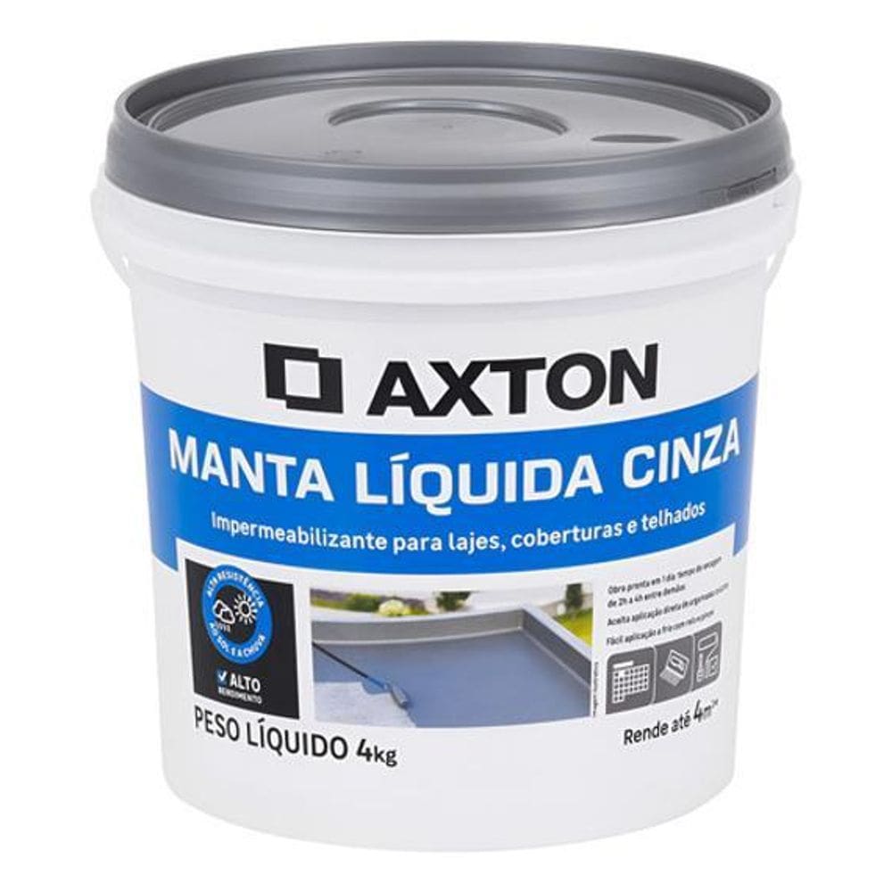 Manta Liquida Impermeabilizante 4 Kg Cinza Axton