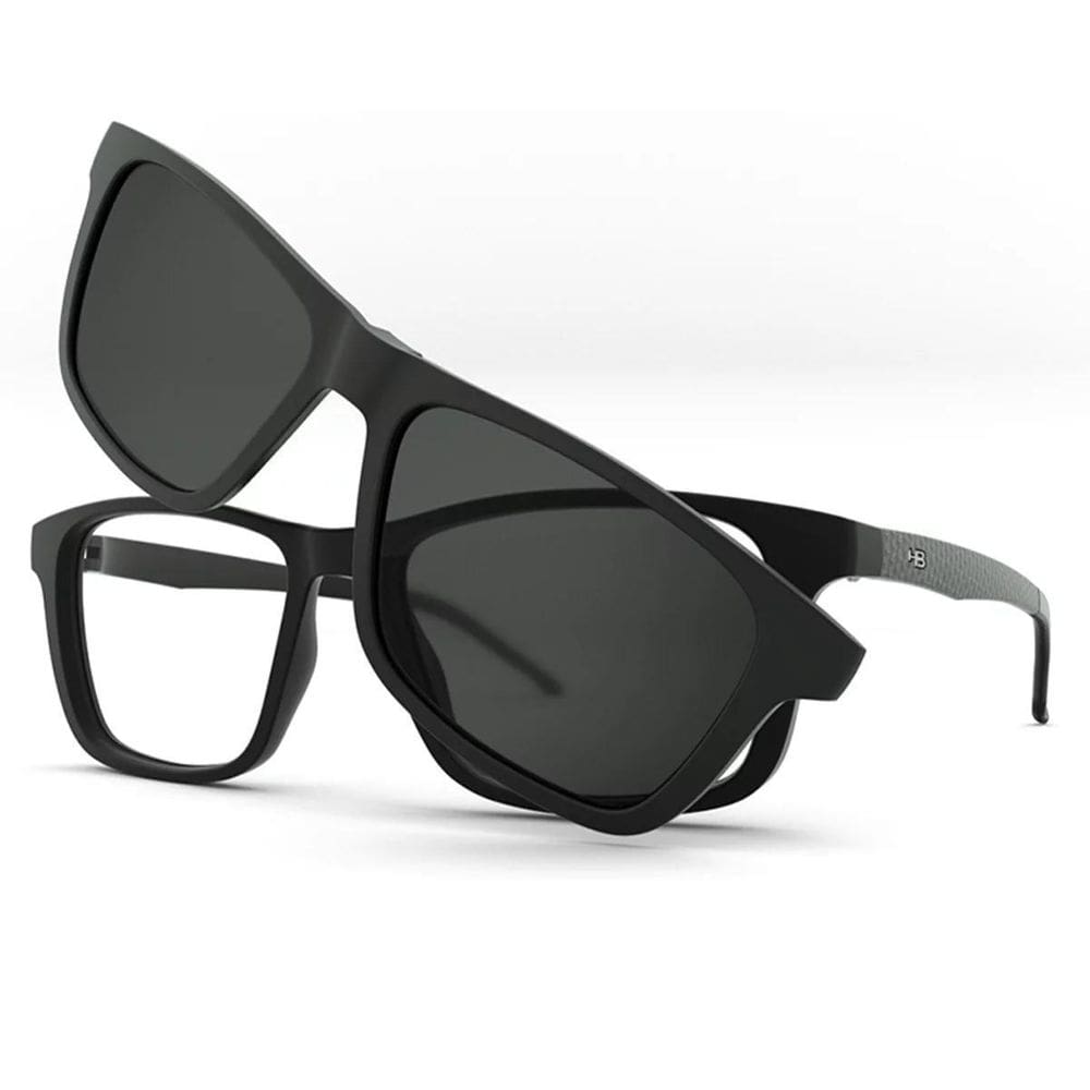 Óculos Clipon Hb Switch 0351 Print Carbon Fiber Polariz Gray