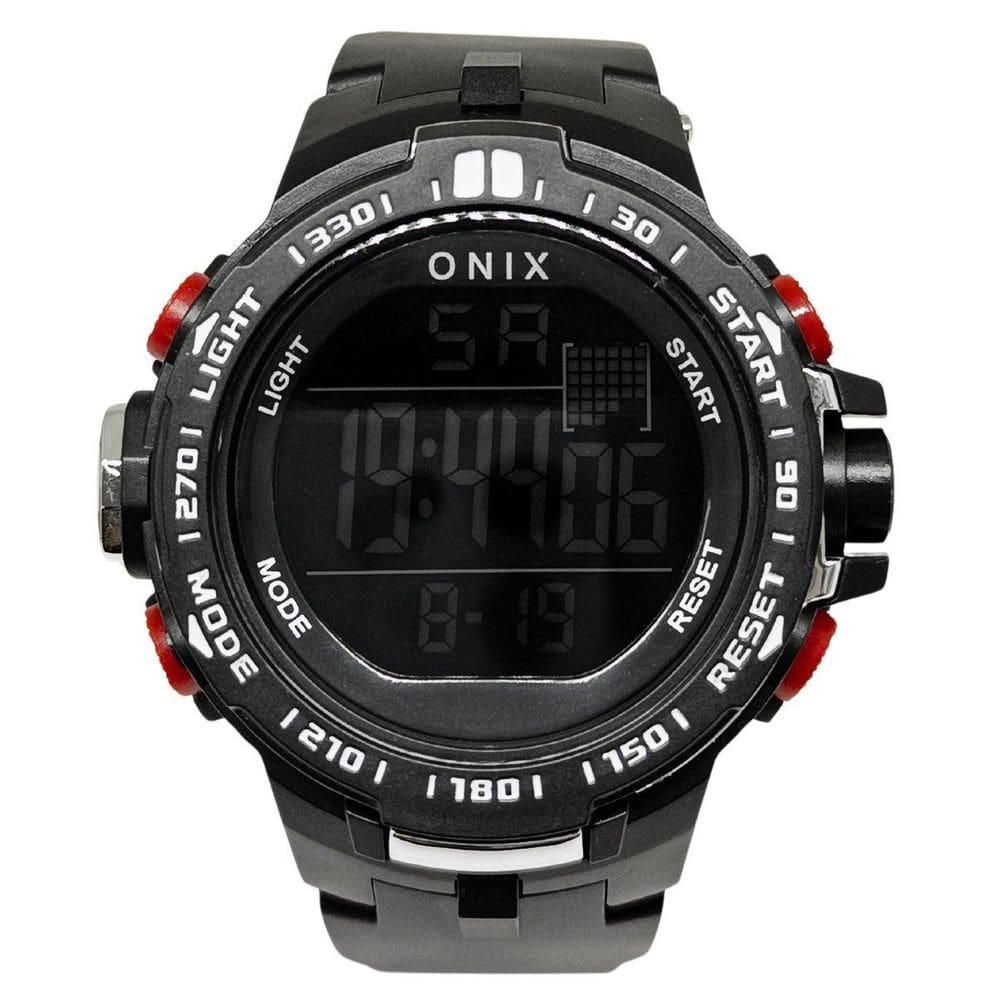 Relógio Masculino Onix Digital It-379H Preto E Vermelho