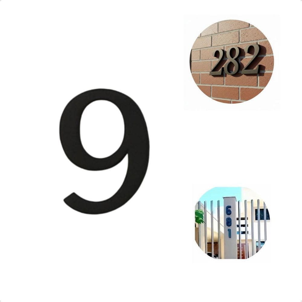 Placa De Número Residencial Design Moderno Minimalista Luxo