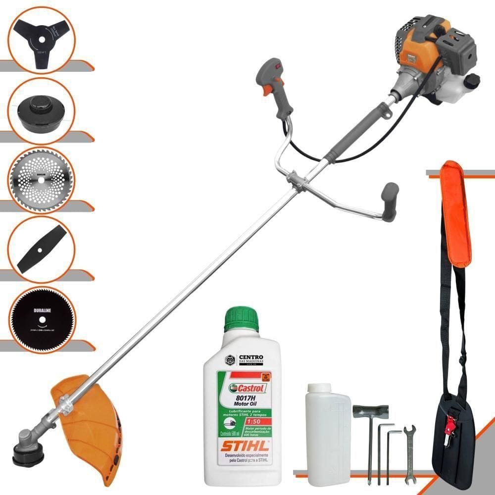 Roçadeira Rl520p Tekna Carretel + 4 Lâminas + óleo Stihl