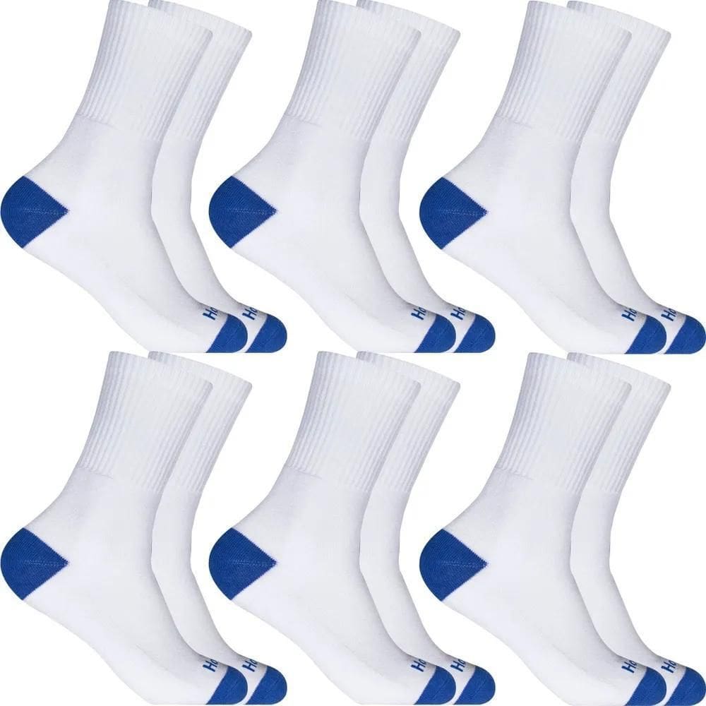 2X Kit 6 Pares Meias Hoahi Cano Alto 25Cm Algodão Atoalhado