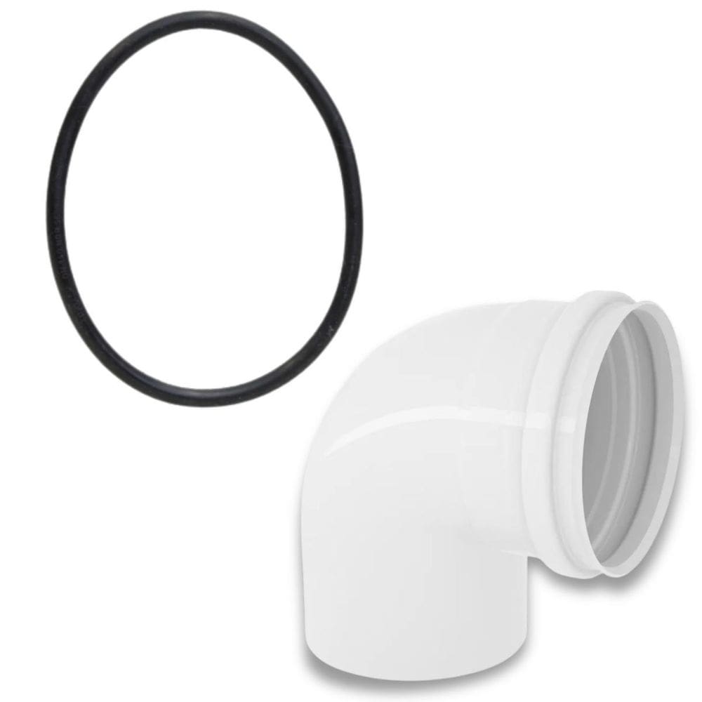 Joelho 90º Esgoto 75Mm Pvc + Anel De Vedação Dn75