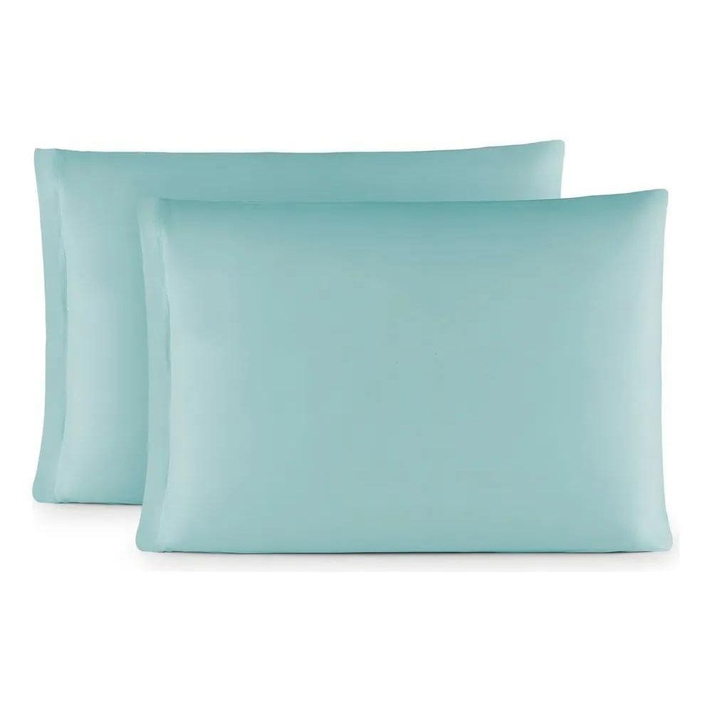 2X Kit 02 Fronhas Com Zíper De Malha Gel Grossa Cinza