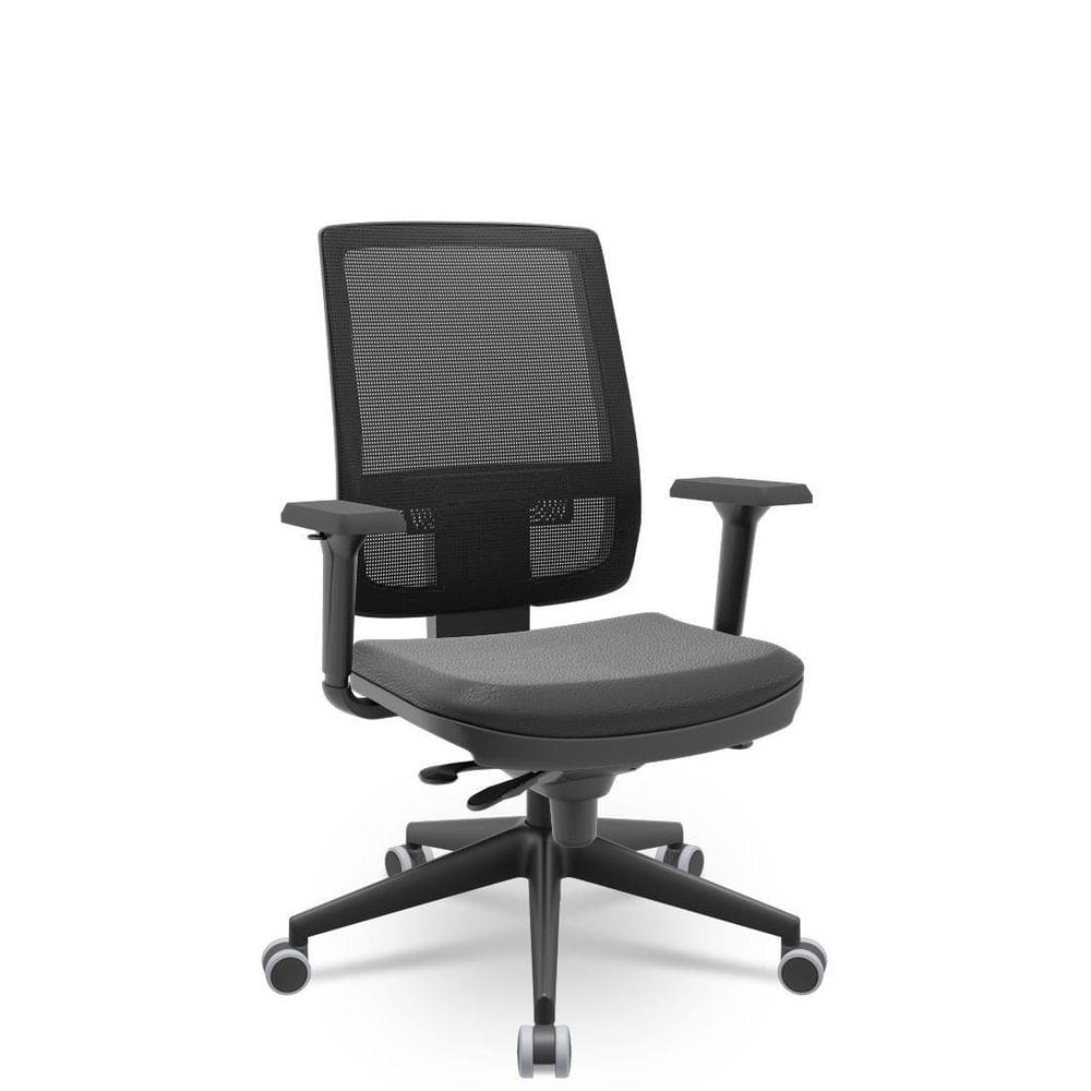 Cadeira Brizza Tela 3D Slider Piramidal Sem Apoio Sint Preto