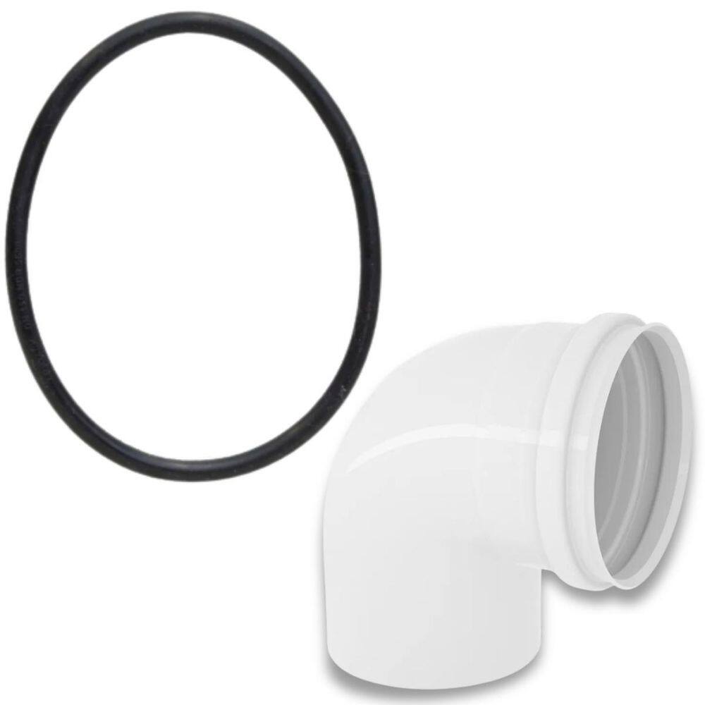 Joelho 90º Esgoto 150Mm Pvc + Anel De Vedação Dn150