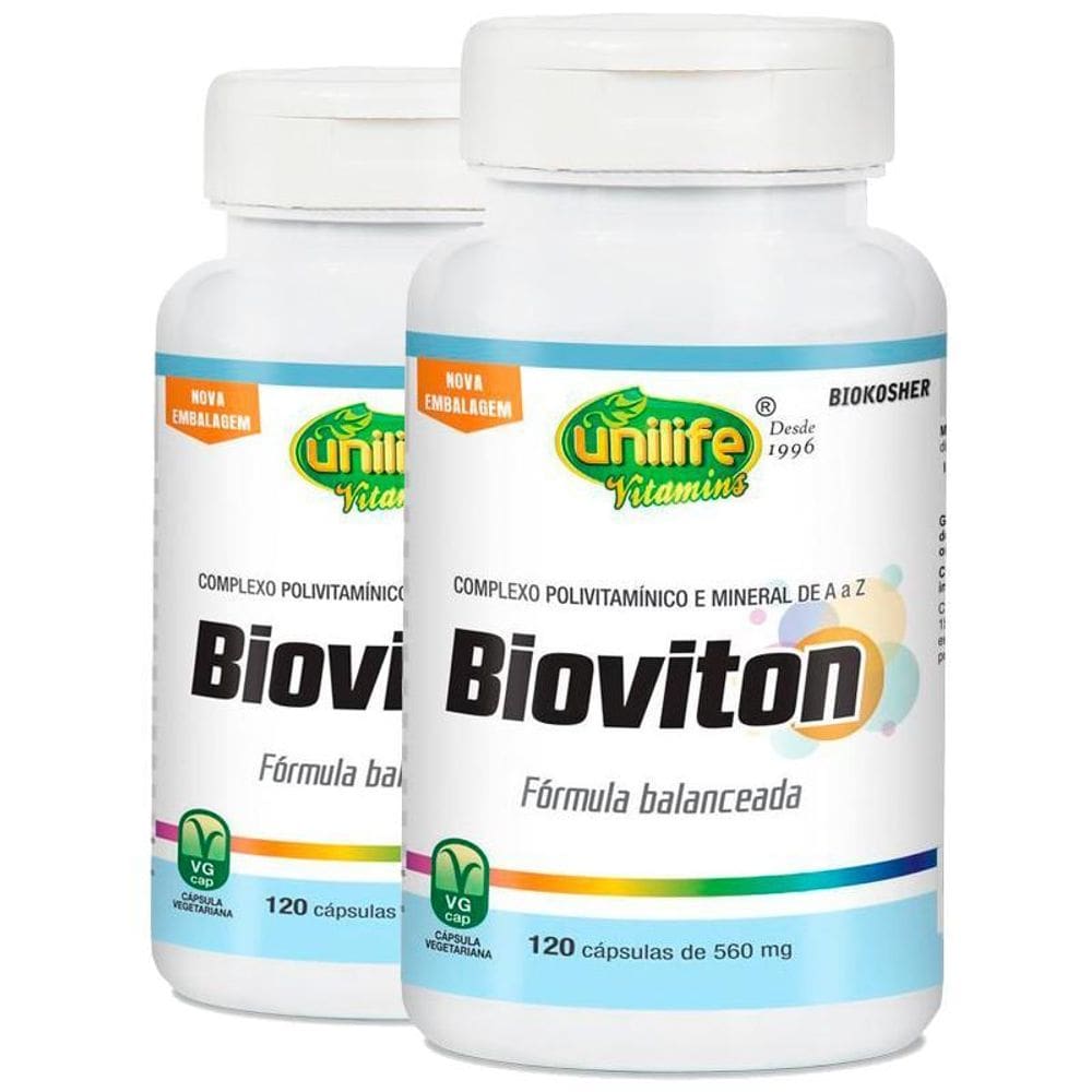 Kit 2 Bioviton Multivitamínico 120 Cápsulas Unilife