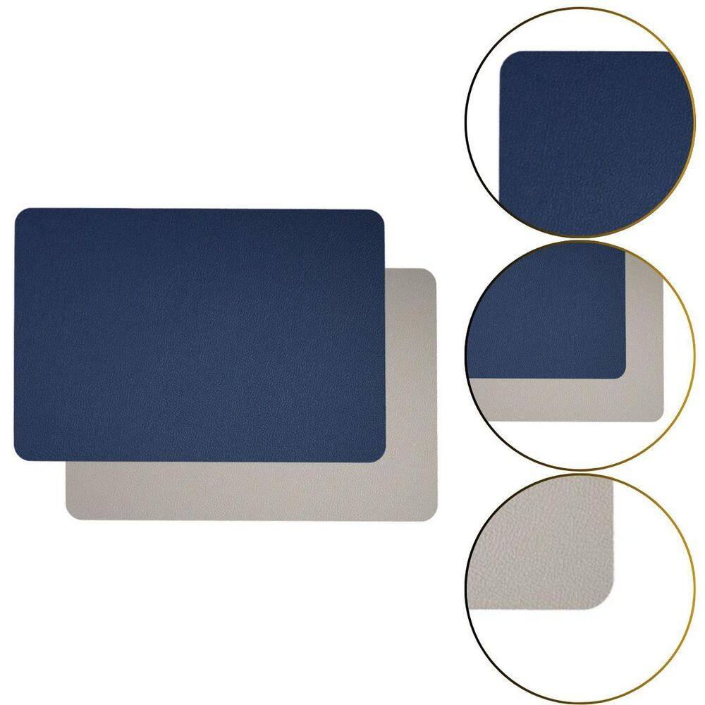 Lugar Americano Dupla Face Azul E Gelo Premium Retangular