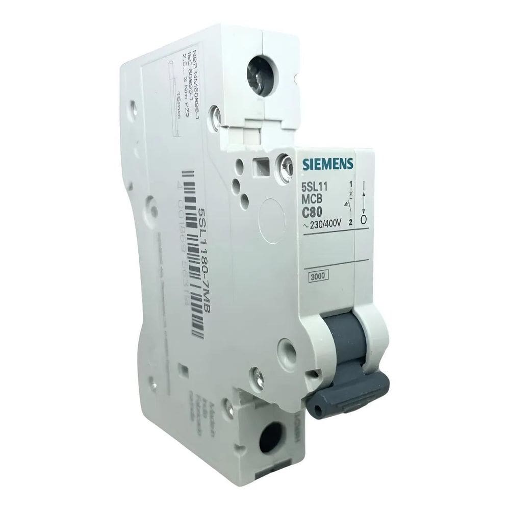 Disjuntor Interruptor Unipolar 1 Polo Curva C 80A Siemens