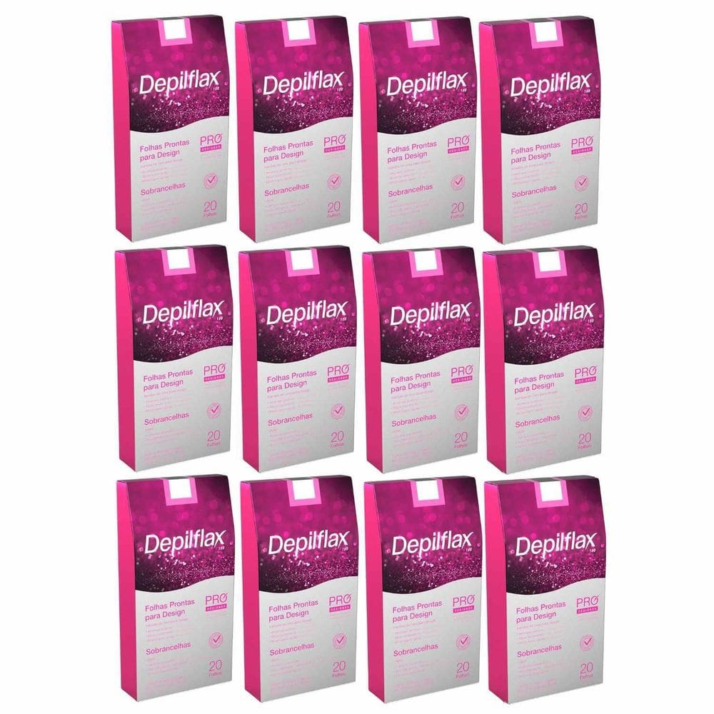 Kit Depilflax Folhas Prontas Para Design 12 Cx/ 20 Folhas