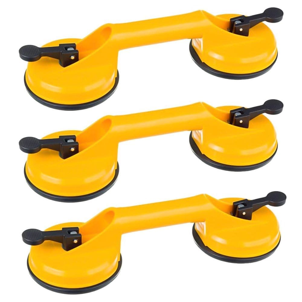 Ventosa Dupla Para Vidro Gesso Mármore Metal Piso Kit 03 Un