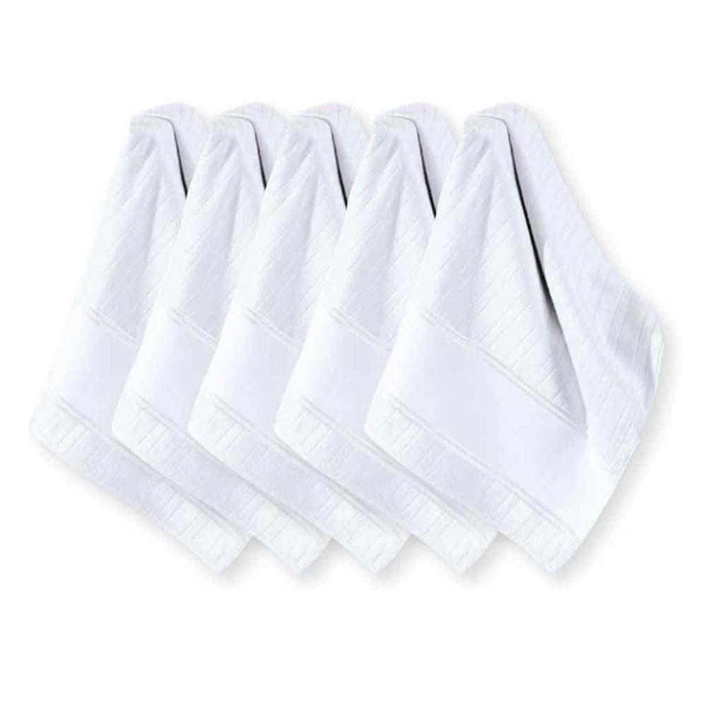 Kit 5 Toalhas De Lavabo Artesanalle Dohler Pintar Branco