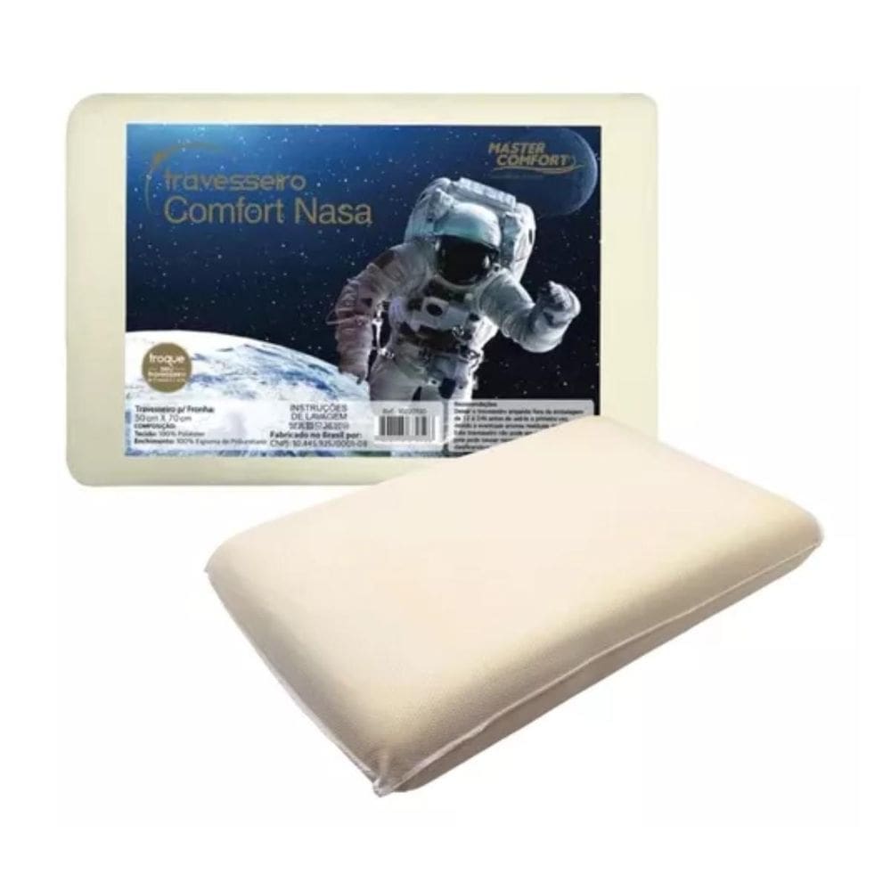 Kit 2 Travesseiro Nasa Visco Elástico Comfort Nasa 50X70