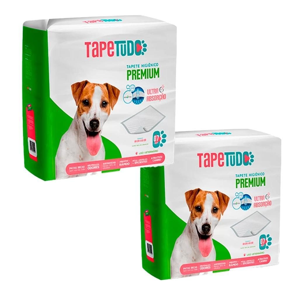 Kit 2Un. Tapete Higiênico Tapetudo Cães 60X55Cm 7 Unidades