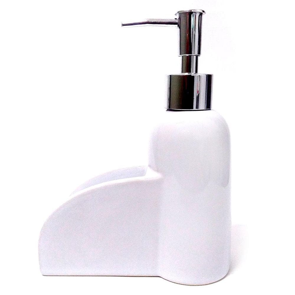 Porta Detergente E Esponja Luna Porcelana Multiuso Sabonete