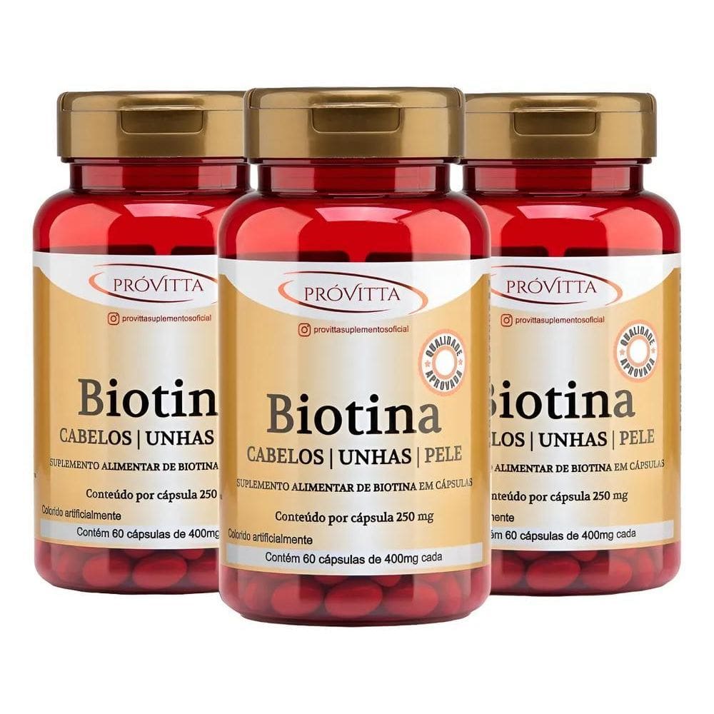 2X Kit 3 Biotina Próvitta 60 Cápsulas