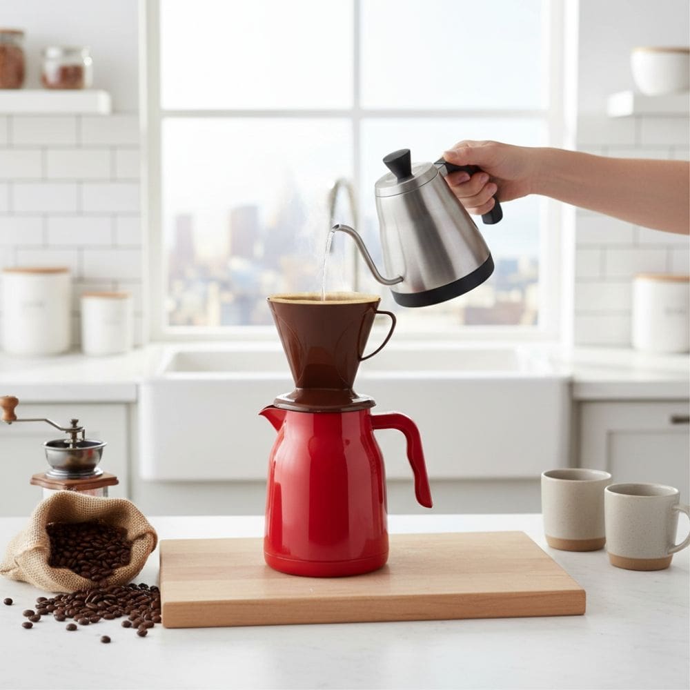 Kit Porta Filtro 103 + Adaptador para Garrafa Térmica - Café Fresquinho na Hora, Onde Estiver - PANAMI