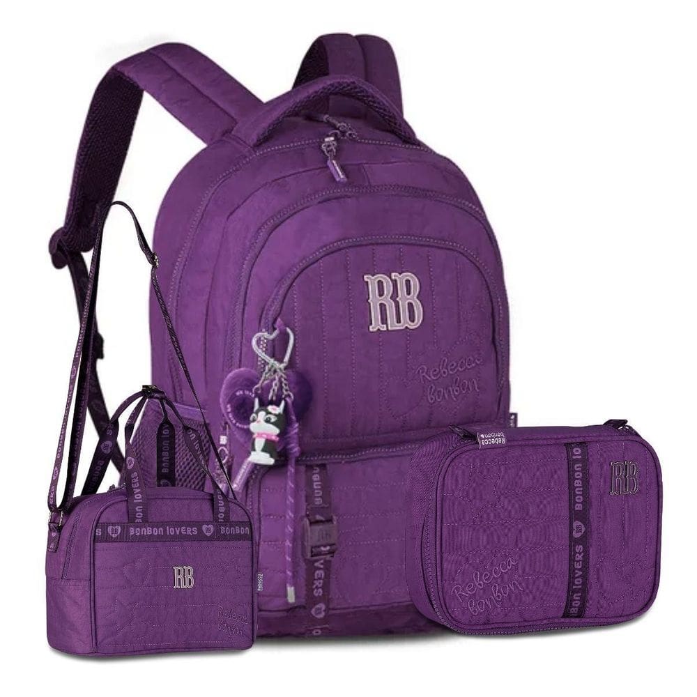 Mochila Com Lancheira Térmica E Estojo Box Rebecca Bonbon