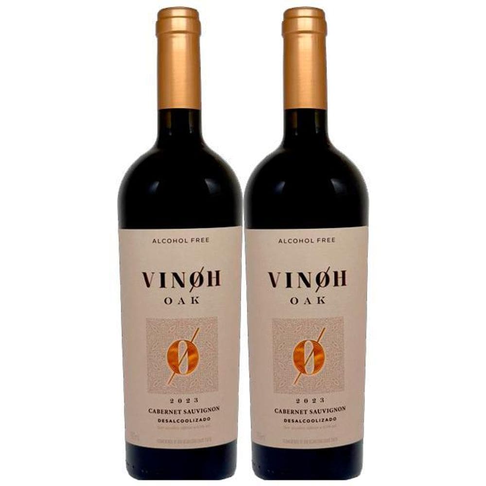 Vinho Sem Álcool Tinto Seco Cabernet Vinoh Oak - 02 Un