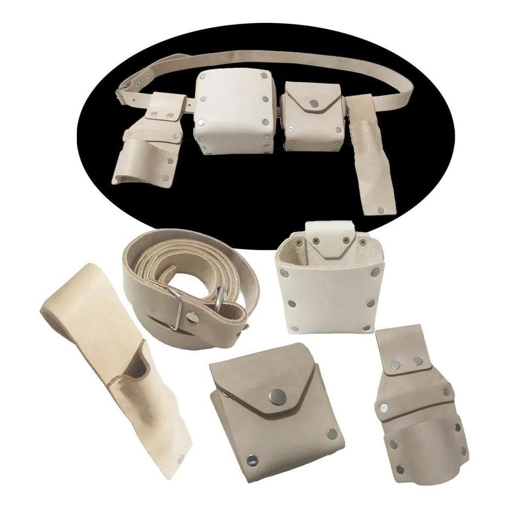 2X Cinto Carpinteiro De Couro Reforçado