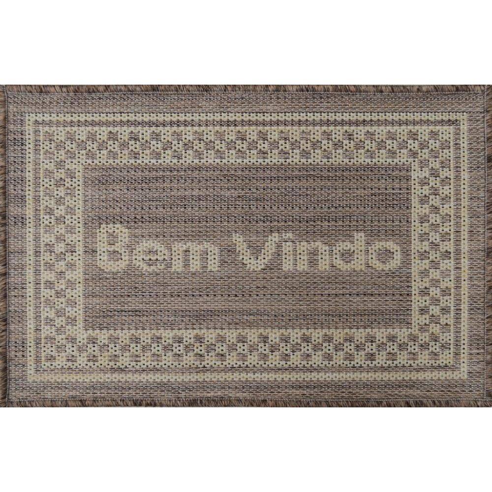 Mini Capacho Sisal Look Bem Vindo 008 Castor 040X060 Cm
