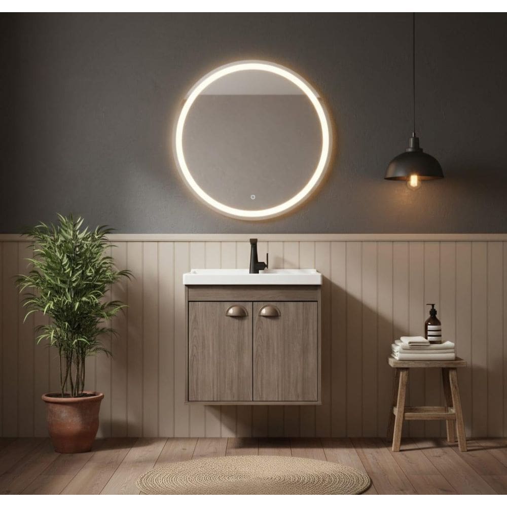 Armário Para Banheiro 50Cm Mdf Com Cuba - Siena Munique