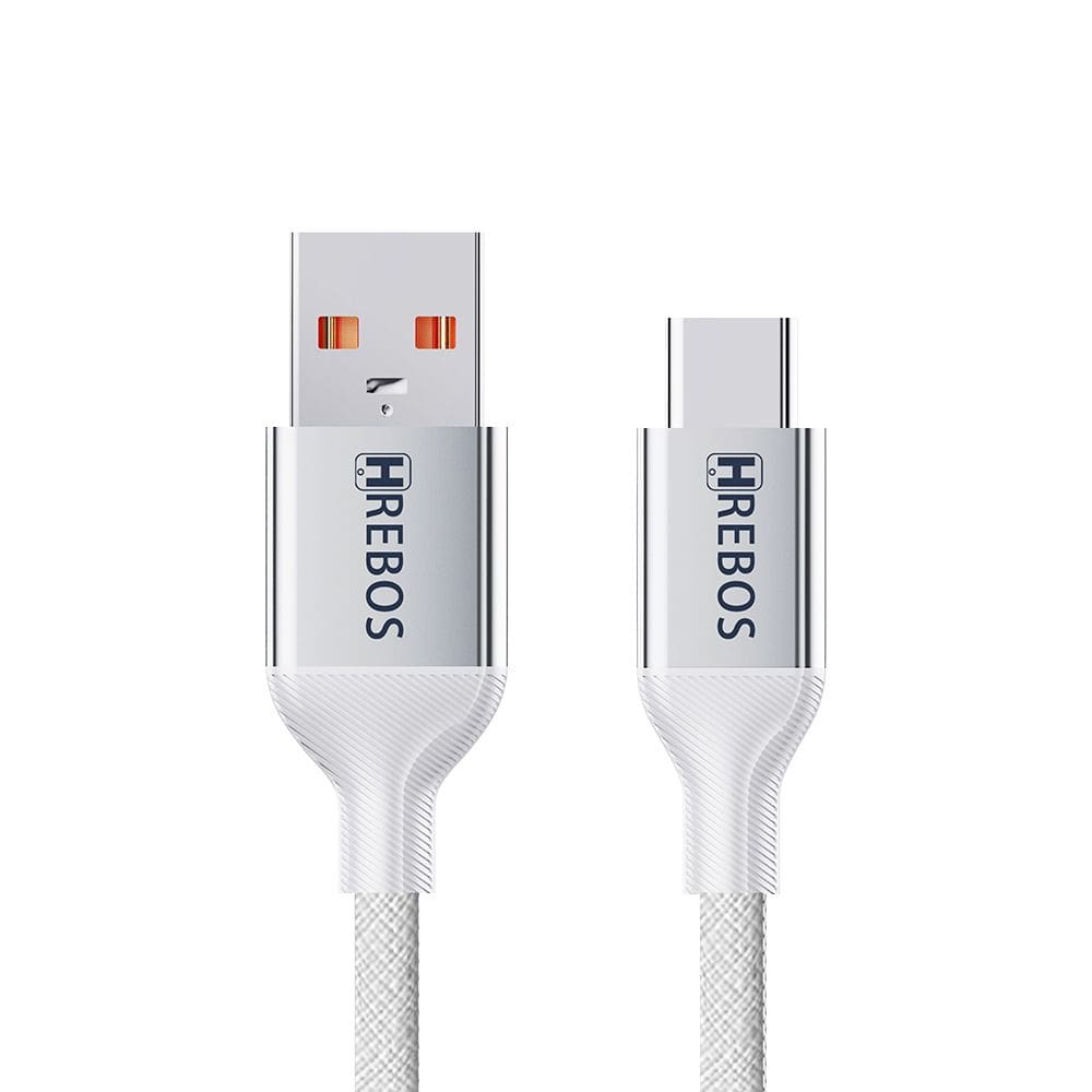 Cabo Hrebos Usb-a Usb-c 100w Turbo Soft Braid Cb-506c Branco