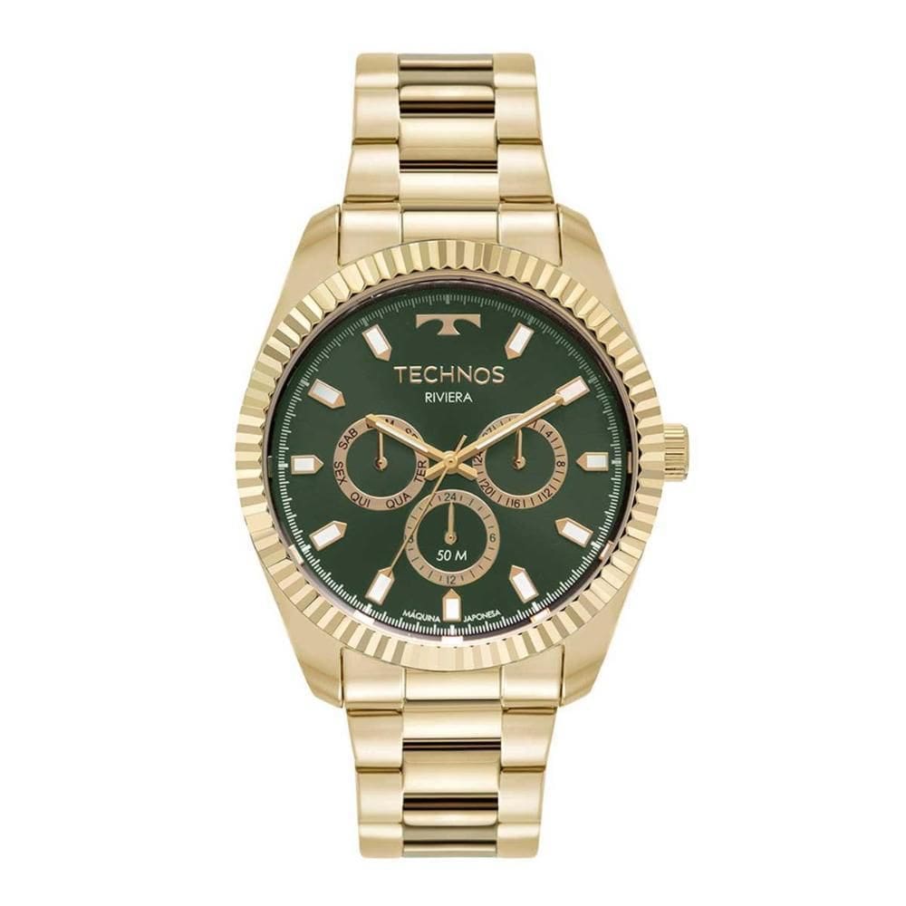 Relógio Masculino Technos Cronógrafo 6P79Bz/1V Dourado