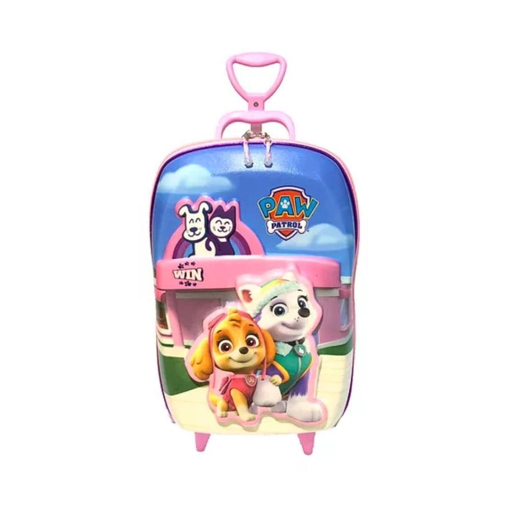 Mochila De Rodinhas 3D Paw Patrol Rosa Diplomata