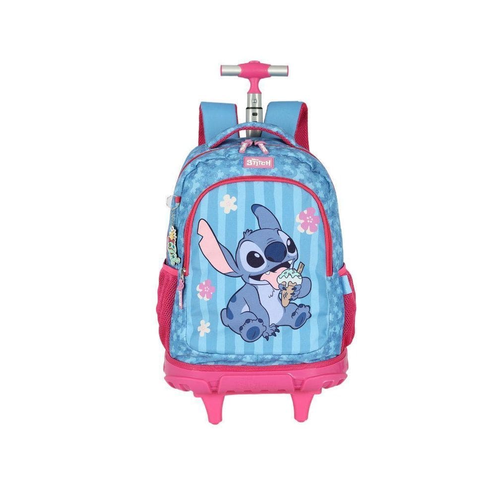 Mochila Rodas Stitch E Angel Meninas Disney Kids Escolar
