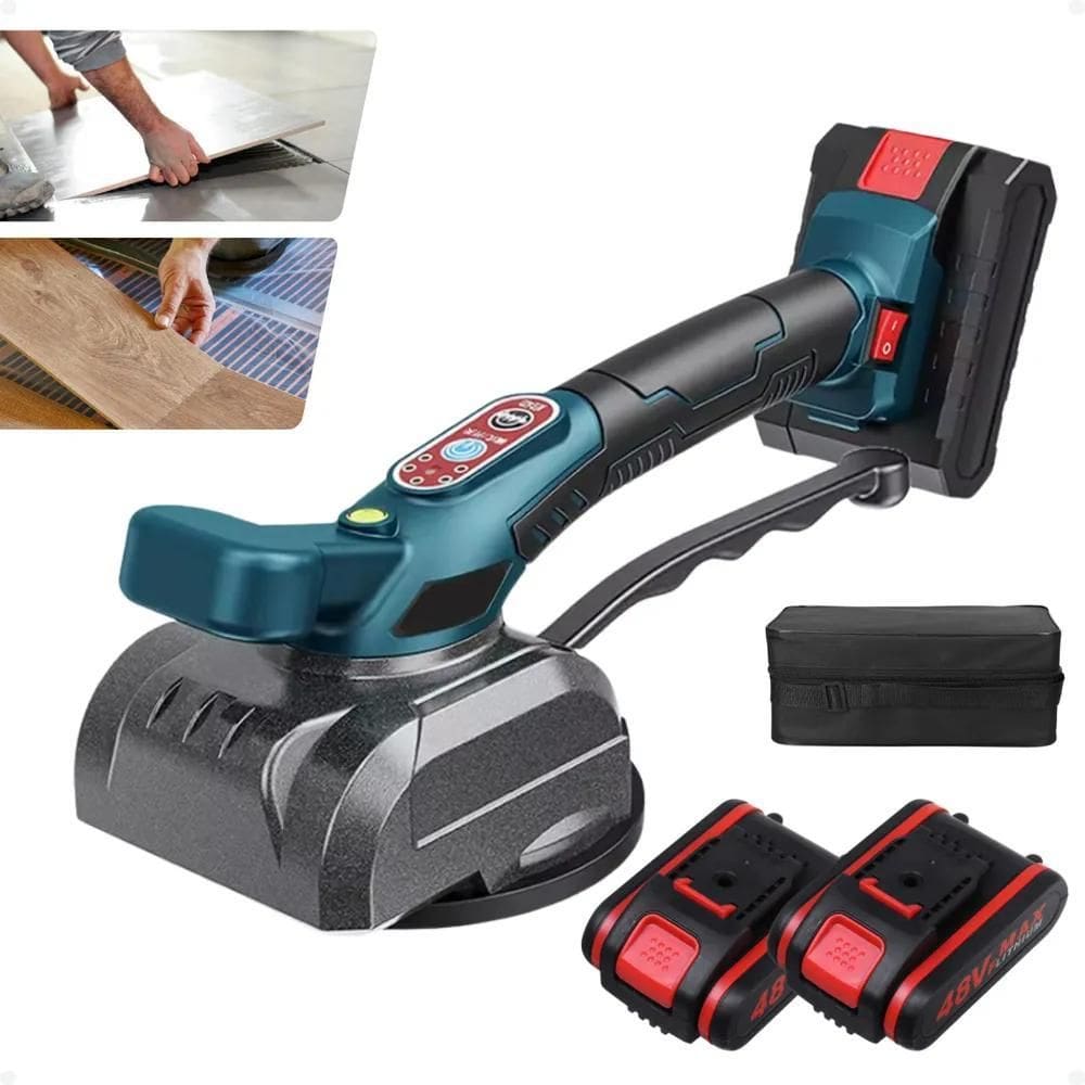 2X Maquina Assentar Piso Porcelanato Vibratória Ventosa 48V