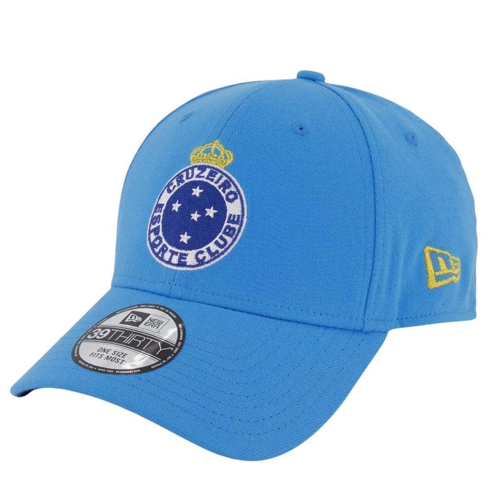 Boné Cruzeiro New Era Azul Aba Curva Futebol 39Thirty
