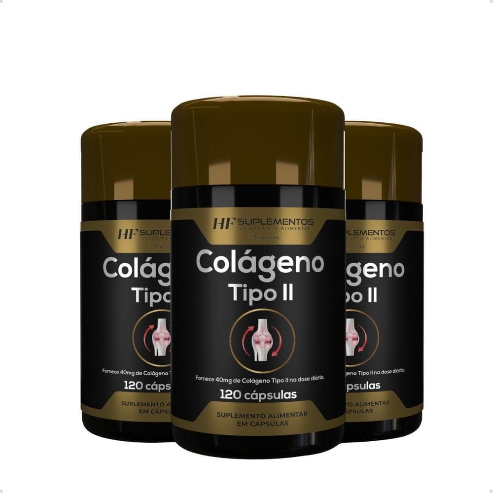 3X Colágeno Tipo Ii 120 Cápsulas Hf Suplementos