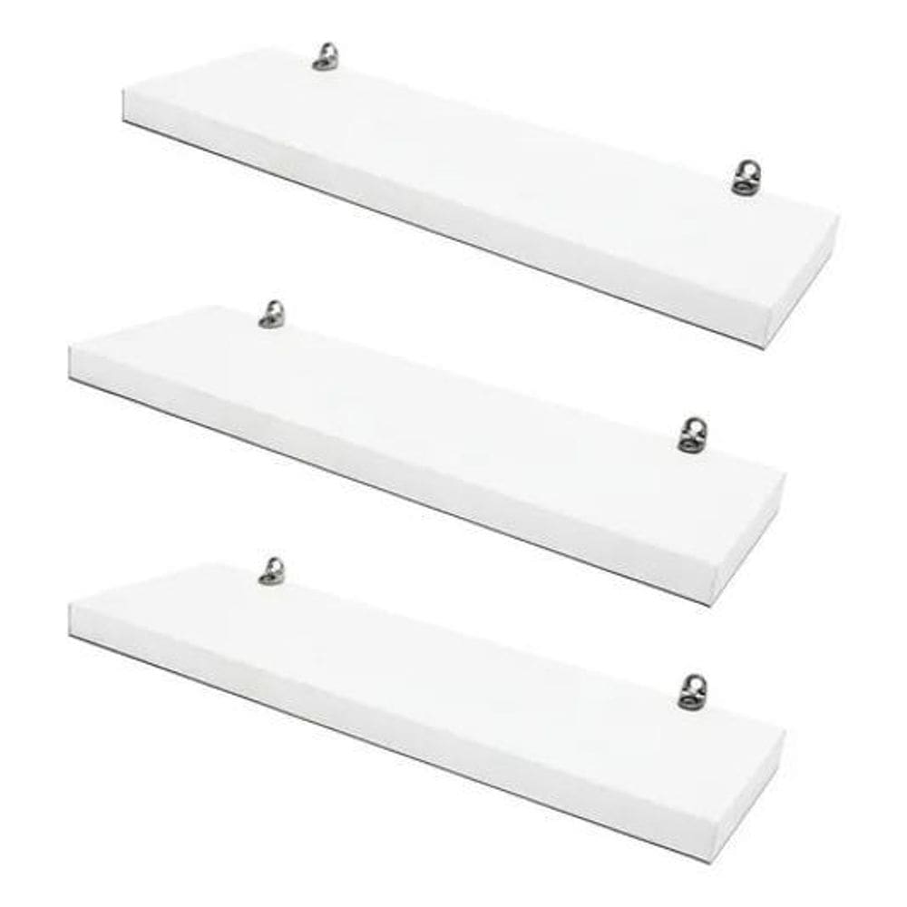2X Prateleiras Porta Quadros Temperos Kit Com 3 X 30X10 Bran