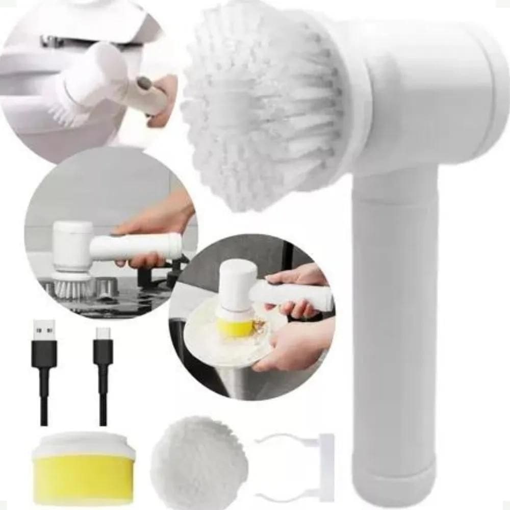 5X Escova De Limpeza Elétrica Limpa Casa Banheiro Cozinha