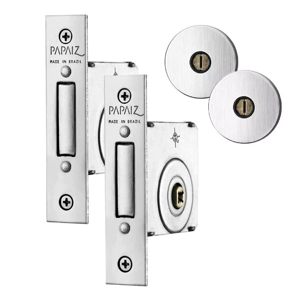 Trava Auxiliar De Segurança Tetra Papaiz 1400 Dupla Inox Cr