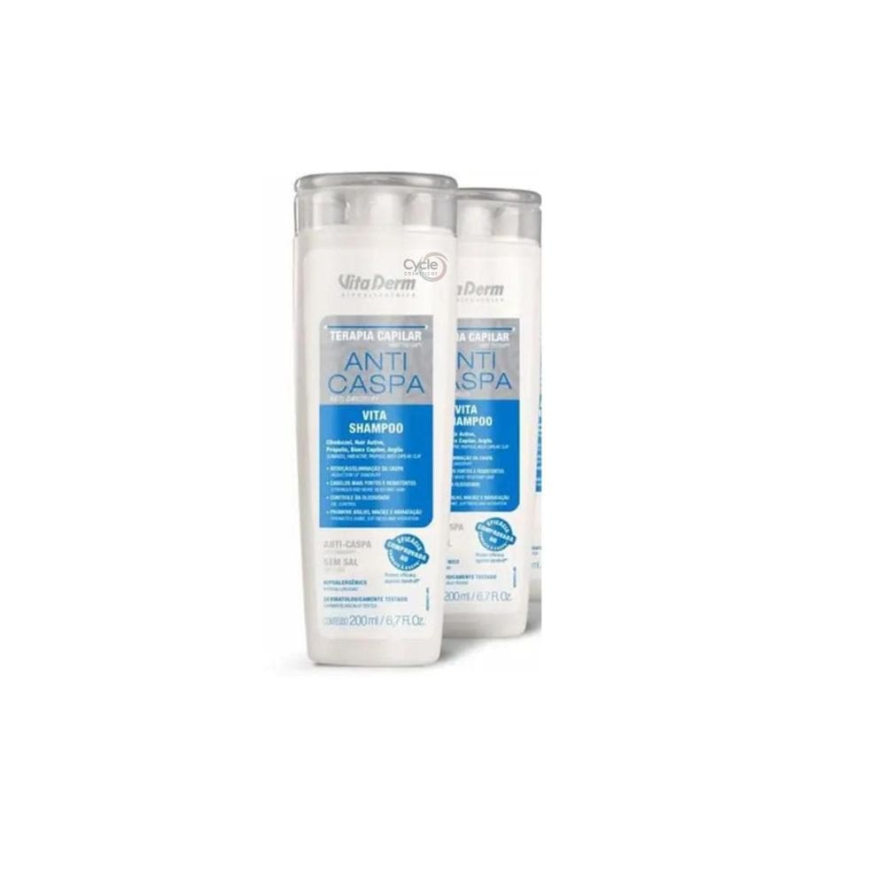 2 Unidades Vita Shampoo Anti Caspa 200Ml Vita Derm