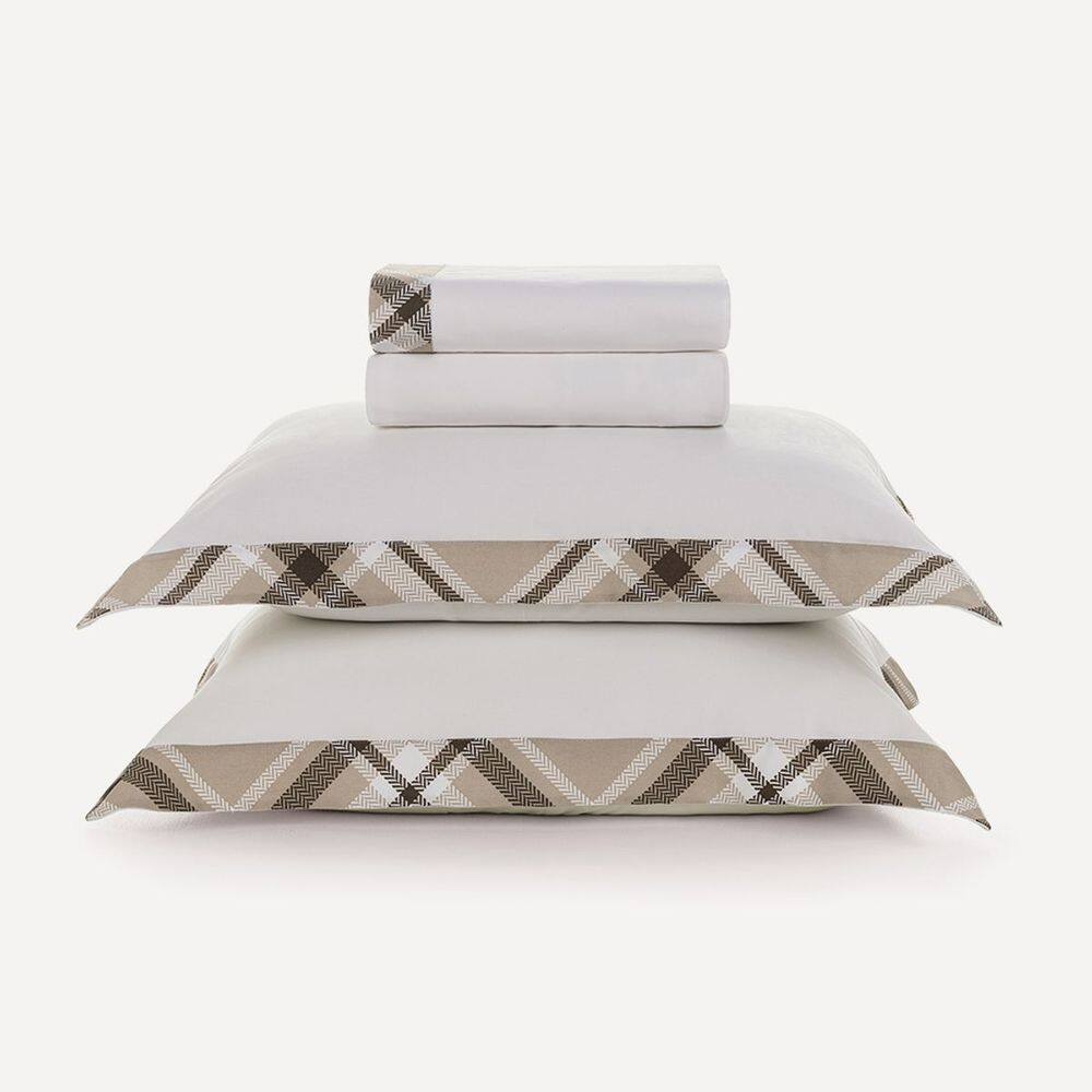 Jogo de Cama 300 Fios Benjamin - Casal - 4 Peças - Karsten