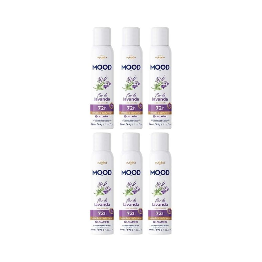 Desodorante Aero Mood 150Ml Flor De Lavanda - Kit C/6Un