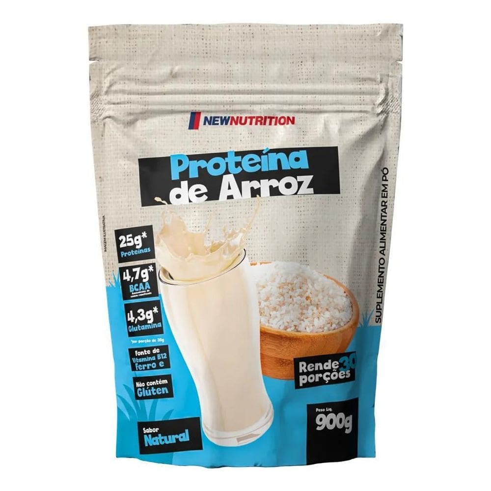 2X Proteína Do Arroz Natural Rice Protein Vegano 900G Newnut