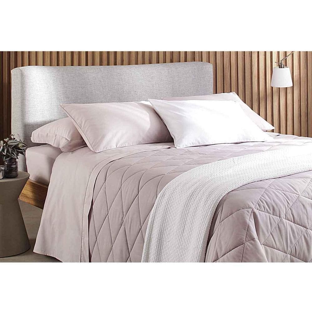 Jogo Cama King 180 Fios Basic Percalle Rosa Buddemeyer