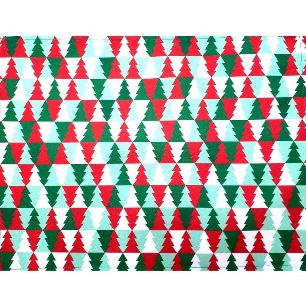 Kit 4 Jogos Americanos Ladrilho Árvore Natal Impermeável