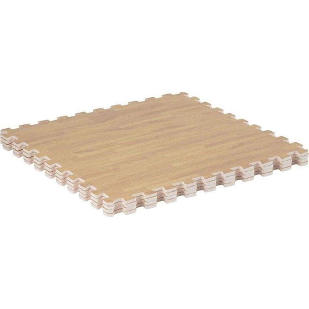 Tapete Eva Puzzle 60X60Cm 4 Pecas Madeira Just Home