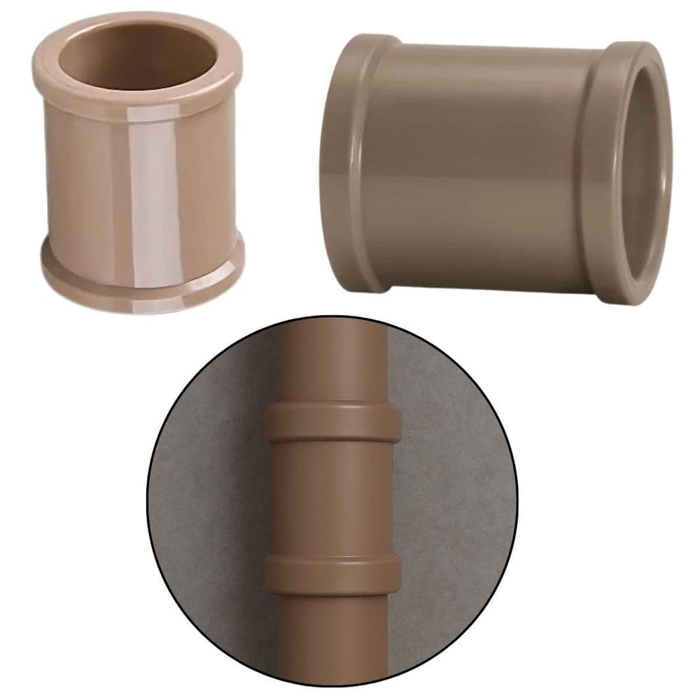 Luva Pvc Marrom Soldável Conexão Encanamento Água Fria 20Mm