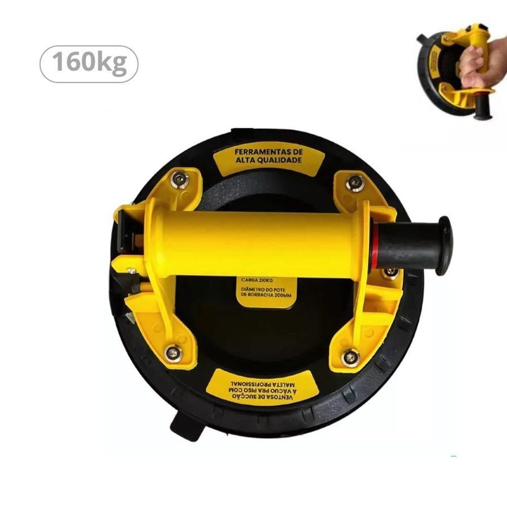 Ventosa Ultra Resistente 160Kg Fixação Incrível Pisos E