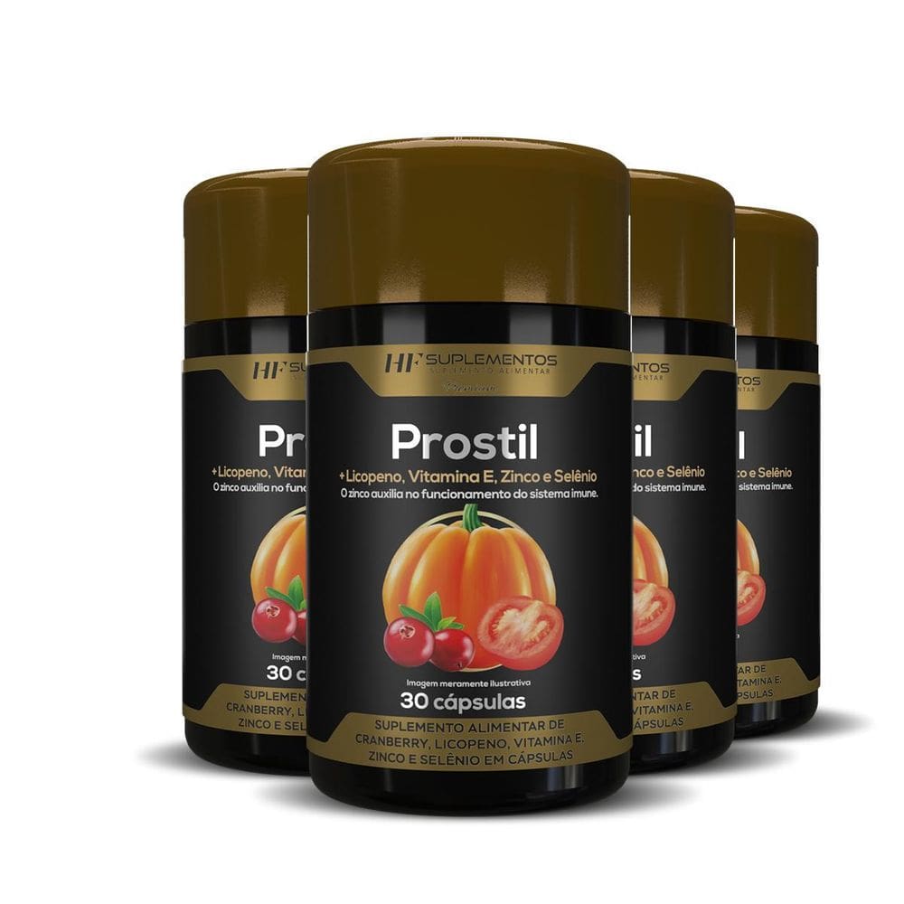 4X Prostil Oleo Semente De Abobora 30Caps Hf Suplementos