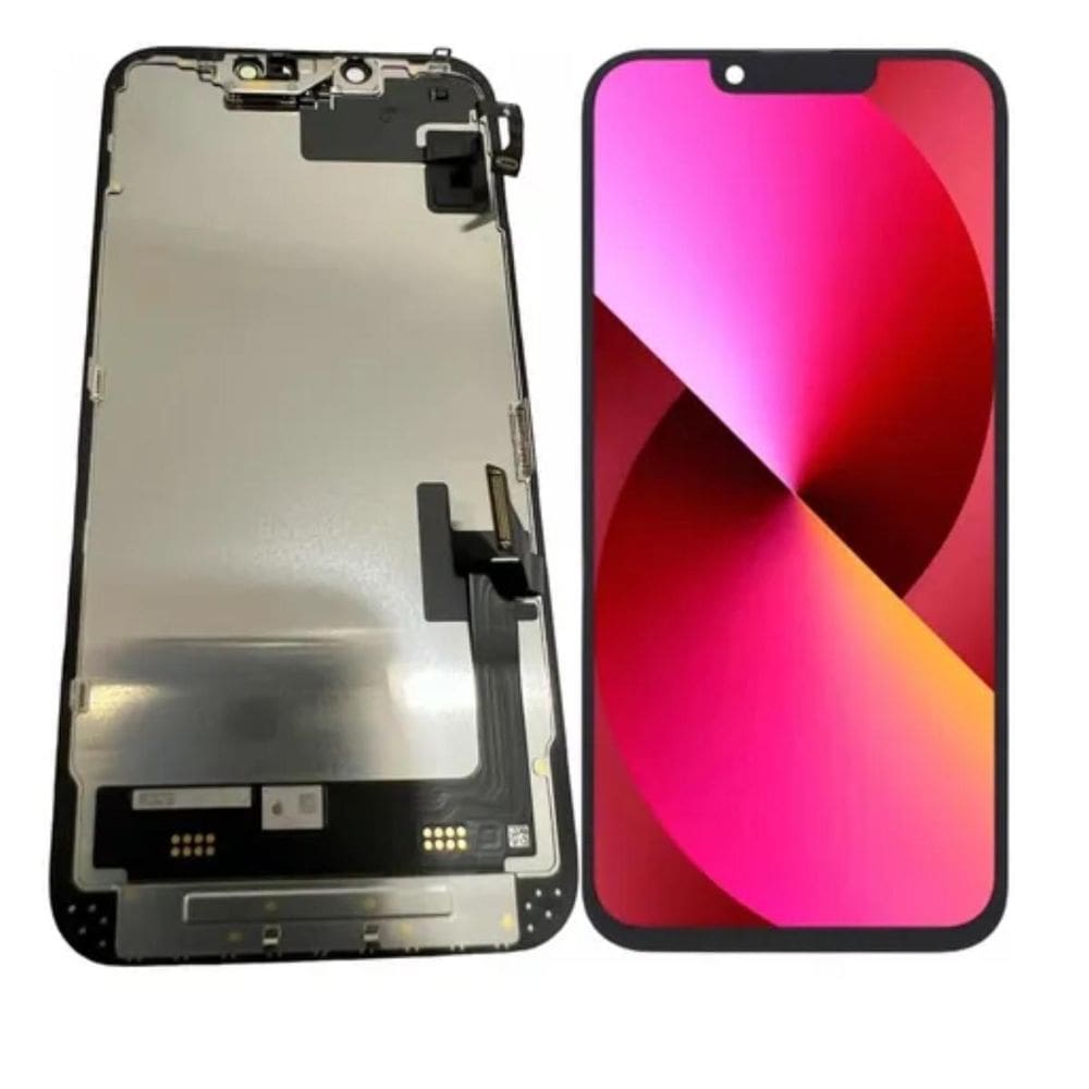 Conjunto Frontal Iph 14 Preto - Somente Para Iph 14 Normal